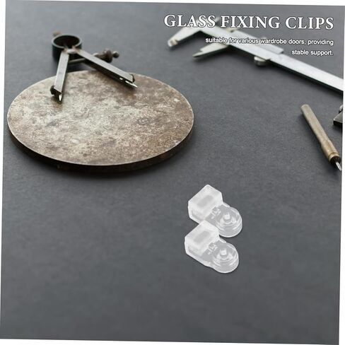OSALADI 20pcs Effortless Mounting Clamps Wardrobe Fixing Clips Glass Door Holders for Furniture and Cabinets in Saudi Arabia