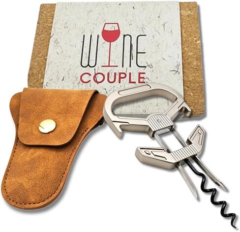 فتاحة نبيذ WINE COUPLE Ah So - مزيل الفلين العتيق السهل للفلين القديم الرقيق، فتاحة جزأين، زجاجة نبيذ هشة، معترف بها من قبل السقاة in Saudi Arabia