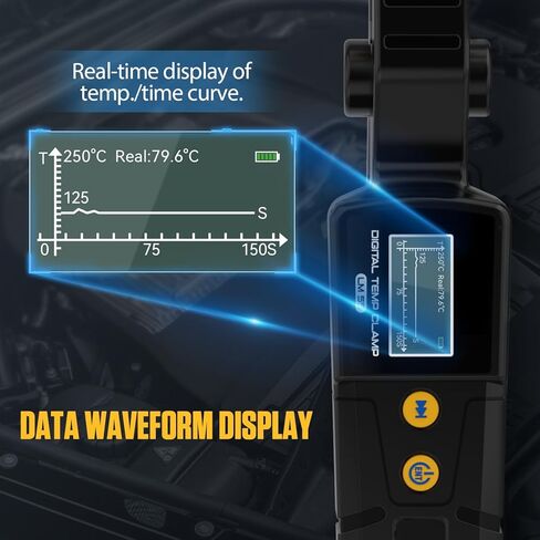 ميزان حرارة رقمي HVAC، ميزان حرارة بمشبك الأنابيب، مقياس حرارة LM55 HVAC مع نطاق قياس من 50 إلى 150 درجة مئوية لأنظمة التدفئة والتبريد in Kuwait