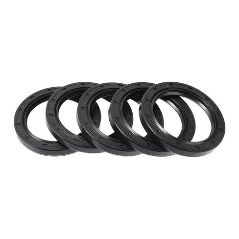 Universal Oil Seal TC Double Lip W Steel Spring Seal Ring Rotary Shaft Seal 44x60x7mm High Pressure Nitrile Rubber Black 5 Pcs in Saudi Arabia