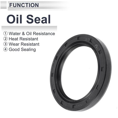 Universal Oil Seal TC Double Lip W Steel Spring Seal Ring Rotary Shaft Seal 44x60x7mm High Pressure Nitrile Rubber Black 5 Pcs in Saudi Arabia