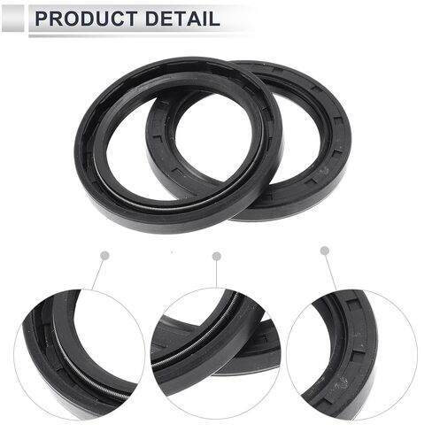 Universal Oil Seal TC Double Lip W Steel Spring Seal Ring Rotary Shaft Seal 44x60x7mm High Pressure Nitrile Rubber Black 5 Pcs in Saudi Arabia
