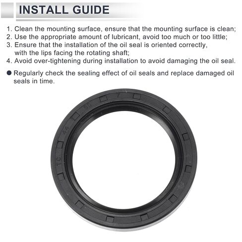 Universal Oil Seal TC Double Lip W Steel Spring Seal Ring Rotary Shaft Seal 44x60x7mm High Pressure Nitrile Rubber Black 5 Pcs in Saudi Arabia