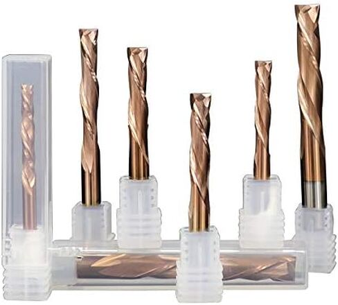 1 قطعة 2 المزامير كربيد CNC نهاية مطحنة حتى أسفل القاطع 3.175/4 /5/6 /8 /10 مللي متر عرقوب CNC راوتر بت TiCN المغلفة ضغط قاطعة المطحنة in Kuwait