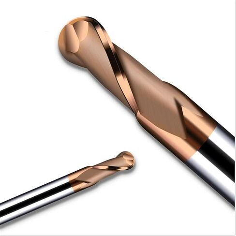 Carbide End Mill Cutter HRC65 Ball Nose Cutter 1 2 4 5 6 8 Mm 2Flutes Milling Cutter Carbide End Mill Alloy Coating Tungsten Steel Cutting Tool(R6.0x12dx150l) in Saudi Arabia