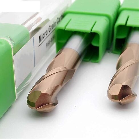 Carbide End Mill Cutter HRC65 Ball Nose Cutter 1 2 4 5 6 8 Mm 2Flutes Milling Cutter Carbide End Mill Alloy Coating Tungsten Steel Cutting Tool(R6.0x12dx150l) in Saudi Arabia
