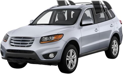 AUTOTEK Precut Windows Tint Film All Sides Cars Sun Blocking Protection Privacy Anti Shatter Glass 2 Ply Film Any Tint Shade kit for Hyundai Santa Fe 2007-2012 in Saudi Arabia