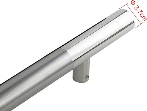 Gate Hardware Commercial Heavy Duty Stainless Steel Round Tube Office Glass Door Push-Pull Handle/Home Sliding Wooden Door Barn Door Handle, 6 Sizes/60X40Cm,80X50Cm in Saudi Arabia