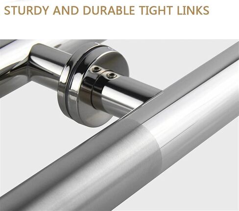 Gate Hardware Commercial Heavy Duty Stainless Steel Round Tube Office Glass Door Push-Pull Handle/Home Sliding Wooden Door Barn Door Handle, 6 Sizes/60X40Cm,80X50Cm in Saudi Arabia