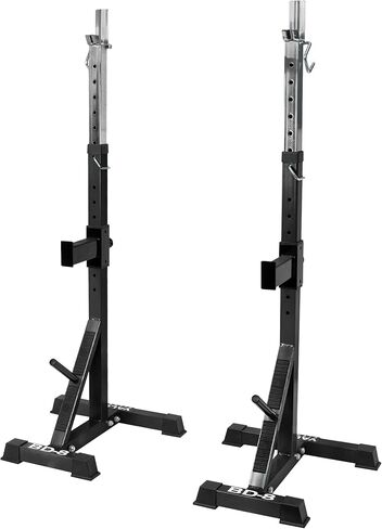 أبراج بحامل القرفصاء المستقلة BD-8 من Valor Fitness مزودة بقوائم قابلة للتعديل وخطافات على شكل حرف J ومزالج أمان in Kuwait