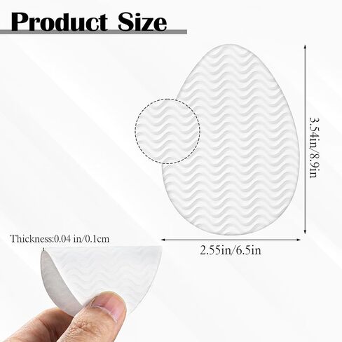 8Pcs Shoe Grips on Bottom of Shoes, Self-Adhesive Clear Non Slip Shoe Pads for Heels, Invisible Sole Protectors Guard, Pointed Toe Sole Traction Pads for Pumps, Stilettos & Dress Shoes in Saudi Arabia