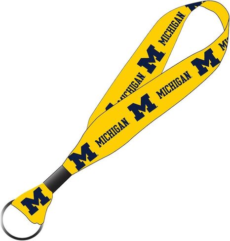 R and R Imports Michigan Wolverines Keychain Lanyard منتج جامعي مرخص رسميًا in Saudi Arabia