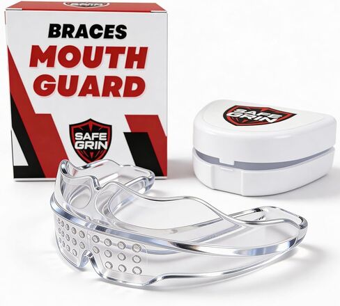 حارس الفم الأسويف للرياضة - حماية الأسنان العلوية والسفلية للسيليكون للرياضة - كرة القدم ، لاكروس ، الهوكي ، البيسبول - in Kuwait