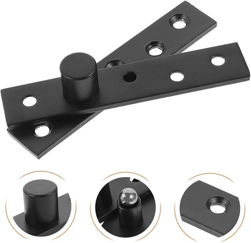 360 Degree Rotating Door Pivot Hinge Black Offset Concealed Heavy-Duty Large Size Industrial Pivot Hardware for Shed and Cabinet Doors in Kuwait
