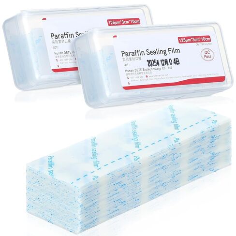 2 Sets/200 Pcs Laboratory Film Lab Sealing Plastic Film, 1.2 Inches (3cm) x 4 Inches (10cm), Pre Cut Plastic Wrap in Hard Case for Petri Dishes, Labware, Cryo Storage, Plant Grafting in Saudi Arabia