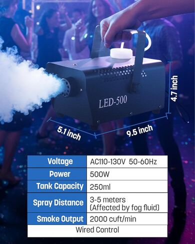 Halloween Fog Machine, 600W Smoke Machine with Disco Ball Lights, 3000CFM Output, 13 Color LED Effects, Wireless Remote Controls, Perfect for DJ, Weddings, Parties, Stage Effect, Photography in Saudi Arabia