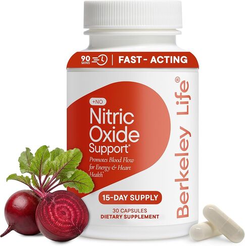 Berkeley Life Menopause and Heart Health Support Supplements - Hormone-Free Dual-Action Nitric Oxide for Women, Menopause Symptom Relief & Healthy Blood Flow Support for Women - 60 Capsules in Saudi Arabia