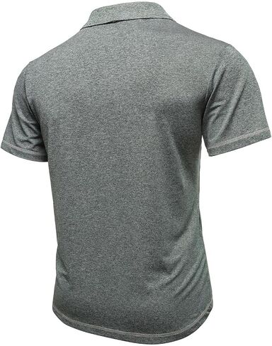 Men's Casual Henley Shirts Classic Button Cotton Short Sleeve Collared T-Shirt Summer Basic Solid Lightweight Tees in Saudi Arabia