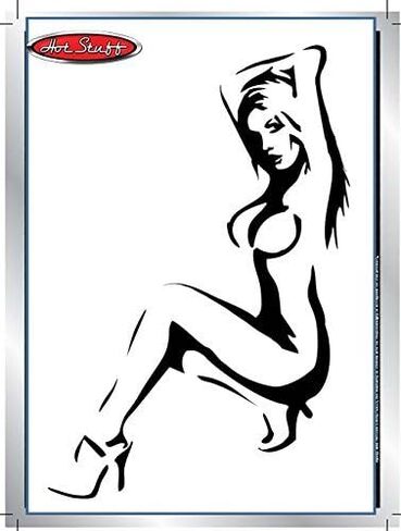 HSM سائق شاحنة فتاة مثير صورة ظلية ملصق السيارات in Kuwait