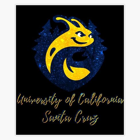 Glitter University of California Santa Cruz Window Water Bottle Bumper Sticker Decal 5" in Saudi Arabia