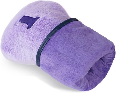 Purple Golf Driver Head Cover Front Plush Back Leather Printing Jacaranda Driver Headcover for Women Lady in Saudi Arabia
