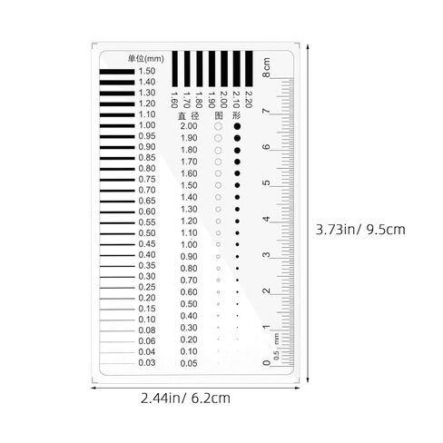 Crack Ruler & Precision Measuring Tool: Transparent Point Line Gauge for Flaw Detection - High-Precision Size Estimation Chart for QC Inspection and Forensic Analysis in Saudi Arabia