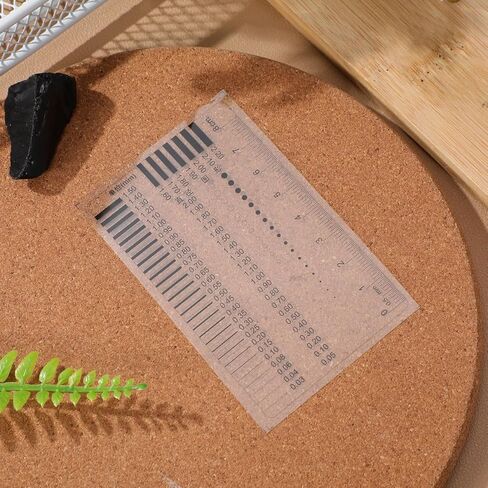 Crack Ruler & Precision Measuring Tool: Transparent Point Line Gauge for Flaw Detection - High-Precision Size Estimation Chart for QC Inspection and Forensic Analysis in Saudi Arabia