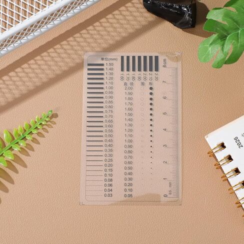 Crack Ruler & Precision Measuring Tool: Transparent Point Line Gauge for Flaw Detection - High-Precision Size Estimation Chart for QC Inspection and Forensic Analysis in Saudi Arabia