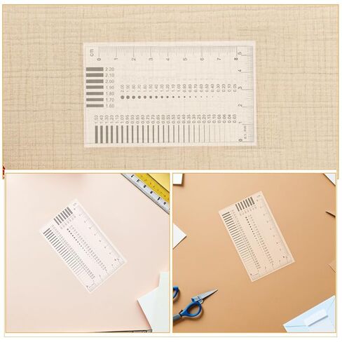 4 Pcs Estimation Chart Clear Plastic Ruler for Diameter Defects Line Width Measurement and Precision Inspection in Various Light Conditions in Saudi Arabia