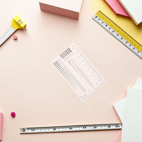 4 Pcs Estimation Chart Clear Plastic Ruler for Diameter Defects Line Width Measurement and Precision Inspection in Various Light Conditions in Saudi Arabia