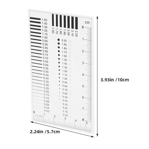 4 Pcs Estimation Chart Clear Plastic Ruler for Diameter Defects Line Width Measurement and Precision Inspection in Various Light Conditions in Saudi Arabia