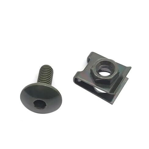 10 مجموعات دراجة نارية سكوتر الدراجة غطاء بلاستيكي مسمار مزلاج ومقاطع نوع U مع الجوز M6 6 مللي متر M6X16 مسامير معدنية in Kuwait