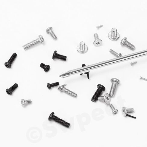 Swpeet 630 قطعة 21 مقاس M1 M1.2 M1.4 M1.6 M2 M2.5 M3 304 مجموعة متنوعة من مسامير الماكينة ذات الرأس المسطح من الفولاذ المقاوم للصدأ فيليبس، براغي صغيرة مستديرة الرأس مسطحة متقاطعة الرأس، برغي صغير لتوصيل الأثاث in Saudi Arabia