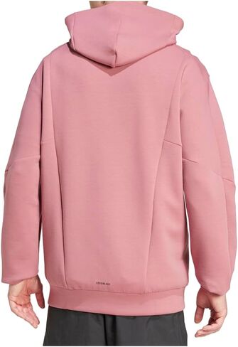 adidas Mens Designed For Hoodie Training Athletic Outerwear Casual Moisture Wicking - Pink in Saudi Arabia