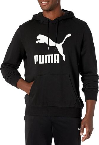 PUMA Mens Classics Logo Hoodie Athletic Outerwear Casual - Black in Saudi Arabia