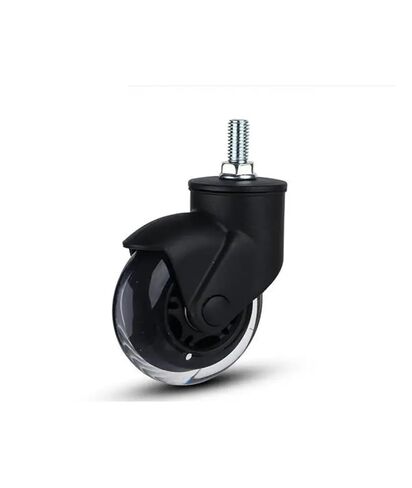 5 Pack/3 Inch Black Swivel Office Chair Transparent PU Casters/Wheels/Household Swivel Wheels in Saudi Arabia