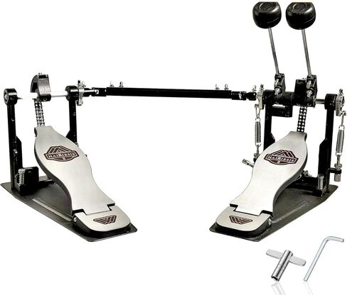 Double Bass Drum Pedal with Adjustable Beater Head,Double Bass Pedal,Double Chain Kick Drum Pedal for Drum Set and Electronic Drums in Kuwait