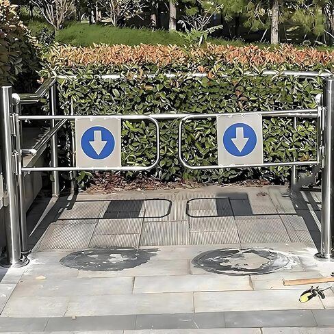 Automatic Metal Swing Gate - 60x100cm Self-Closing Safety Gate for Warehouse & Library 1-Way Design Ideal for Supermarket Entrances Adjustable Widths 50-100cm in Saudi Arabia