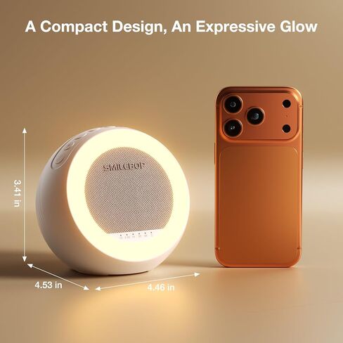 آلة صوت ضوضاء بيضاء مع ضوء ليلي، آلة صوت محمولة للأطفال والكبار مع ضوء ليلي بـ 10 ألوان، 32 صوتًا مهدئًا و5 مؤقتات للحضانة والخصوصية في المكتب المنزلي والسفر in Kuwait