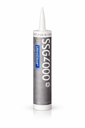 GE Silicones UltraGlaze SSG4000 Structural Glazing Silicone Adhesive Sealant, Black, 10.1 fl oz Cartridge, Primerless Glass-to-Metal Bonding for Curtainwall, Storefront & Skylights in Saudi Arabia