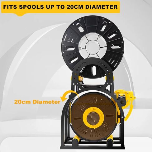 إعادة لف الخيوط الصناعية ثلاثية الأبعاد - أداة لف بكرة الطابعة ثلاثية الأبعاد شديدة التحمل لبكرات مقاس 20 سم | سلك عام/لفاف خيط اللحام مع تحكم ذكي في التوتر in Kuwait