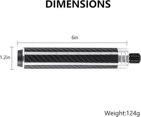 CROWN ME 6 inch Carbon billiard cue extension with 3 bumpers, pool cue extenders in Saudi Arabia
