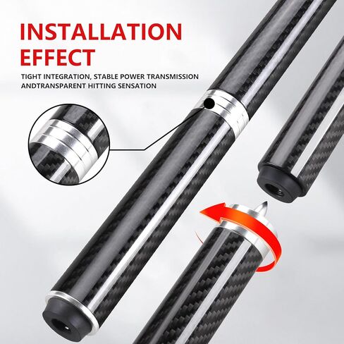 CROWN ME 6 inch Carbon billiard cue extension with 3 bumpers, pool cue extenders in Saudi Arabia