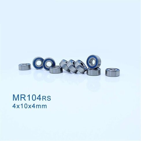MR104RS اللون تحمل 4*10 ملم ABEC-3 لهواية الكهربائية RC سيارة شاحنة MR104 RS 2RS الكرات MR104-2RS الأزرق مختومة 10 قطعة in Saudi Arabia