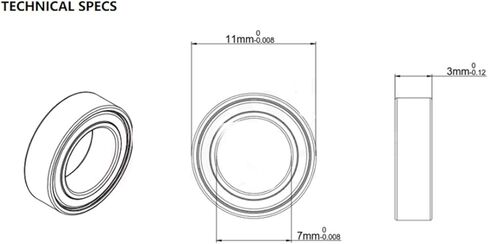 MR117-2RS MR117 2RS Color Bearing ABEC-3 7x11x3 mm Miniature MR117RS Ball Bearings Blue Sealed 10PCS in Saudi Arabia