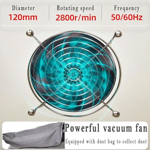 مجمع الغبار الرملي للمختبر، صندوق تجميع الغبار النقش مع إضاءة LED ونافذة شفافة، مروحة قوية 2800 دورة في الدقيقة، للطحن/النقش/التلميع/الحفر/القطع in Kuwait