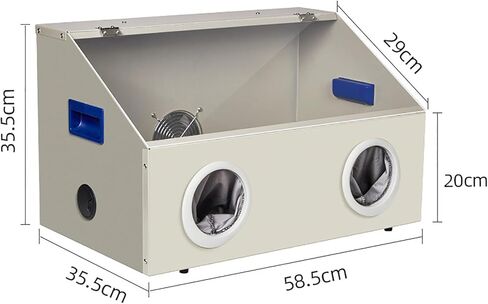 مجمع الغبار الرملي للمختبر، صندوق تجميع الغبار النقش مع إضاءة LED ونافذة شفافة، مروحة قوية 2800 دورة في الدقيقة، للطحن/النقش/التلميع/الحفر/القطع in Kuwait