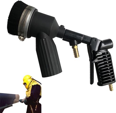 آلة السفع الرملي المحمولة سعة 28 جالونًا، آلة السفع الرملي لاستعادة الفراغ، تتضمن ملحقات فوهة السيراميك، لتنظيف الطلاء وجمع المواد بكفاءة in Kuwait