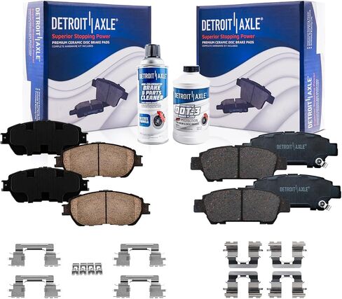 Detroit Axle - مجموعة الفرامل الخلفية لـ Ford 2015 2016 2017 F -150 فرامل السيارات الإلكترونية المحفورة والمنصات الفرامل قرص محفورة ومزودة بفرامل سيراميك مع استبدال الأجهزة: 13.23 "بوصة الدوار in Kuwait