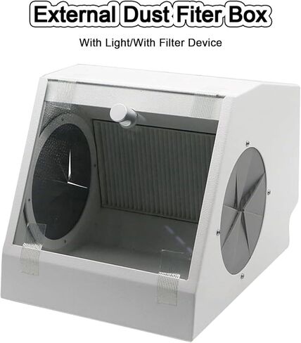 صندوق غبار مختبر الأسنان، أداة تنظيف الأسنان الاحترافية مع مصدر ضوء LED، زجاج مقسى شفاف للغاية لمختبرات الأسنان in Kuwait